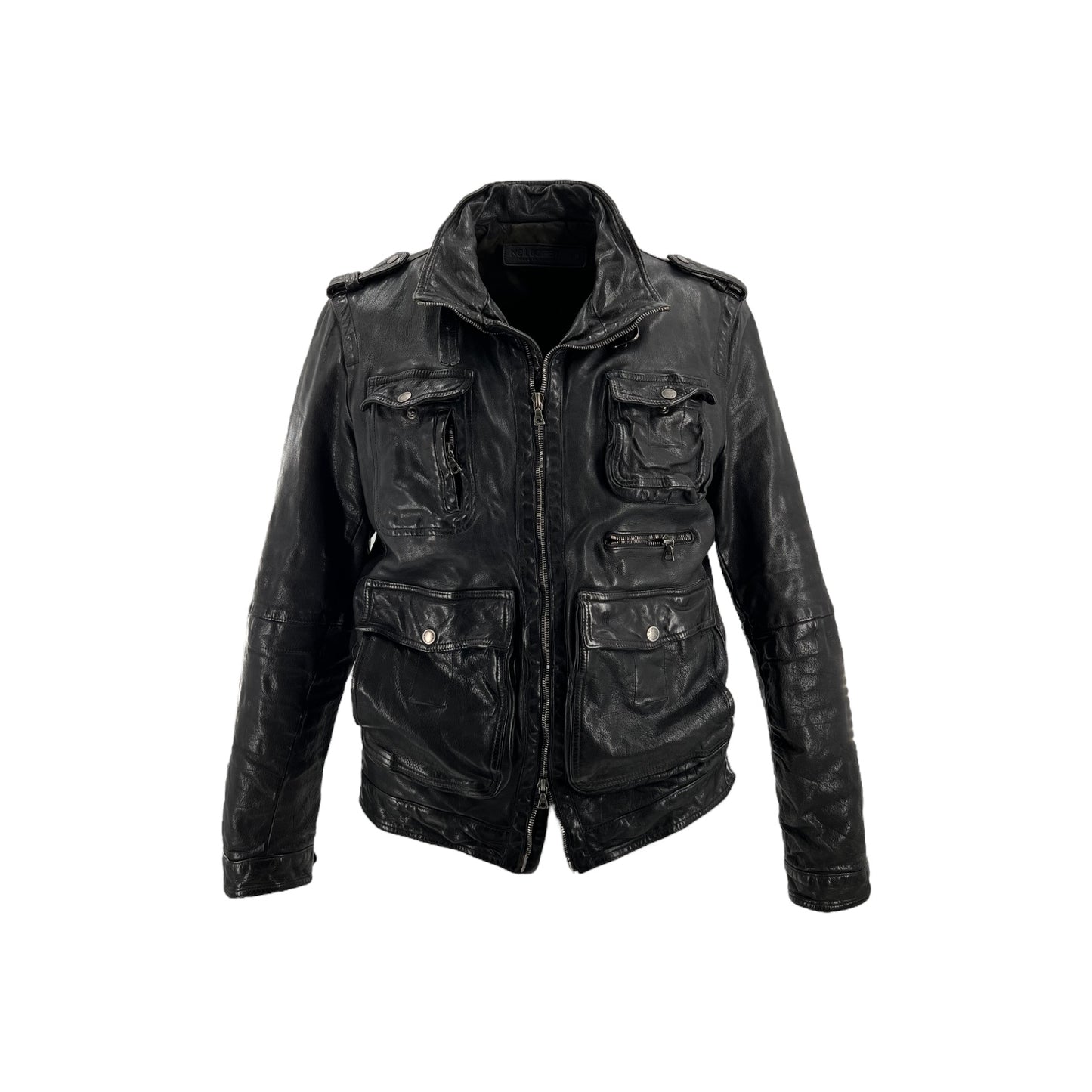 Neil Barrett - M65 Biker Jacket In Shrunken Leather, M & L