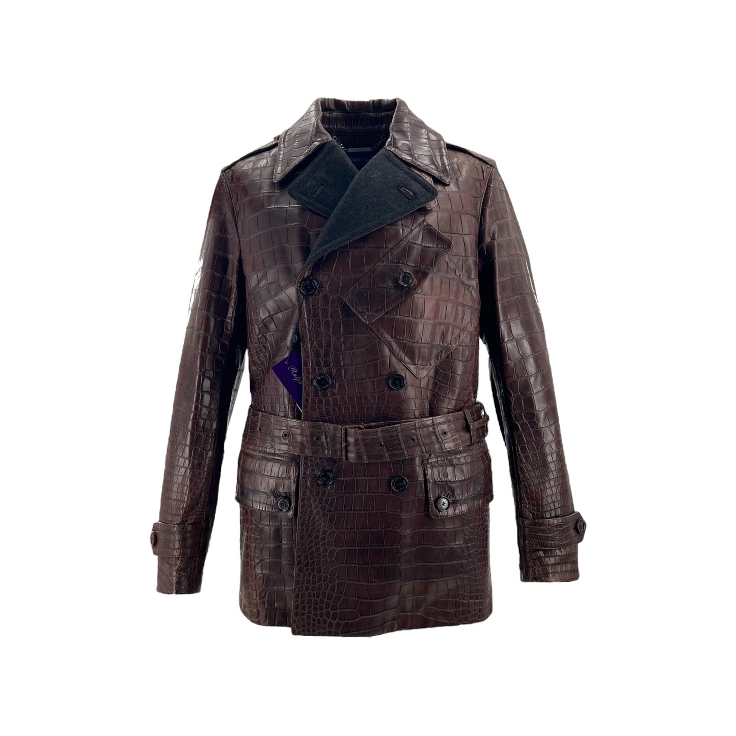 Ralph Lauren - Walnut Brown Estate Coat in Full Alligator