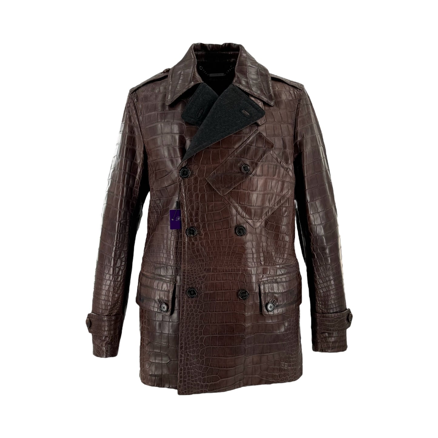 Ralph Lauren - Walnut Brown Estate Coat in Full Alligator