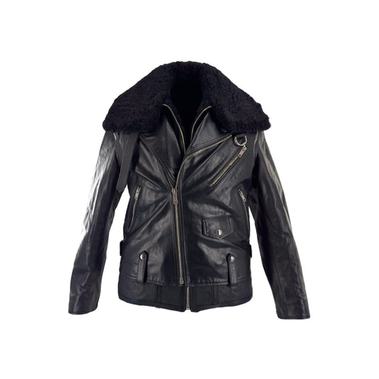 Givenchy - Biker Leather Jacket With Inner Shearling