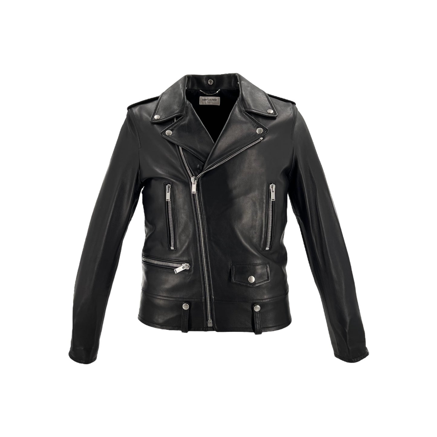 Saint Laurent Paris - L01 Motorcycle Jacket In Black Lambskin