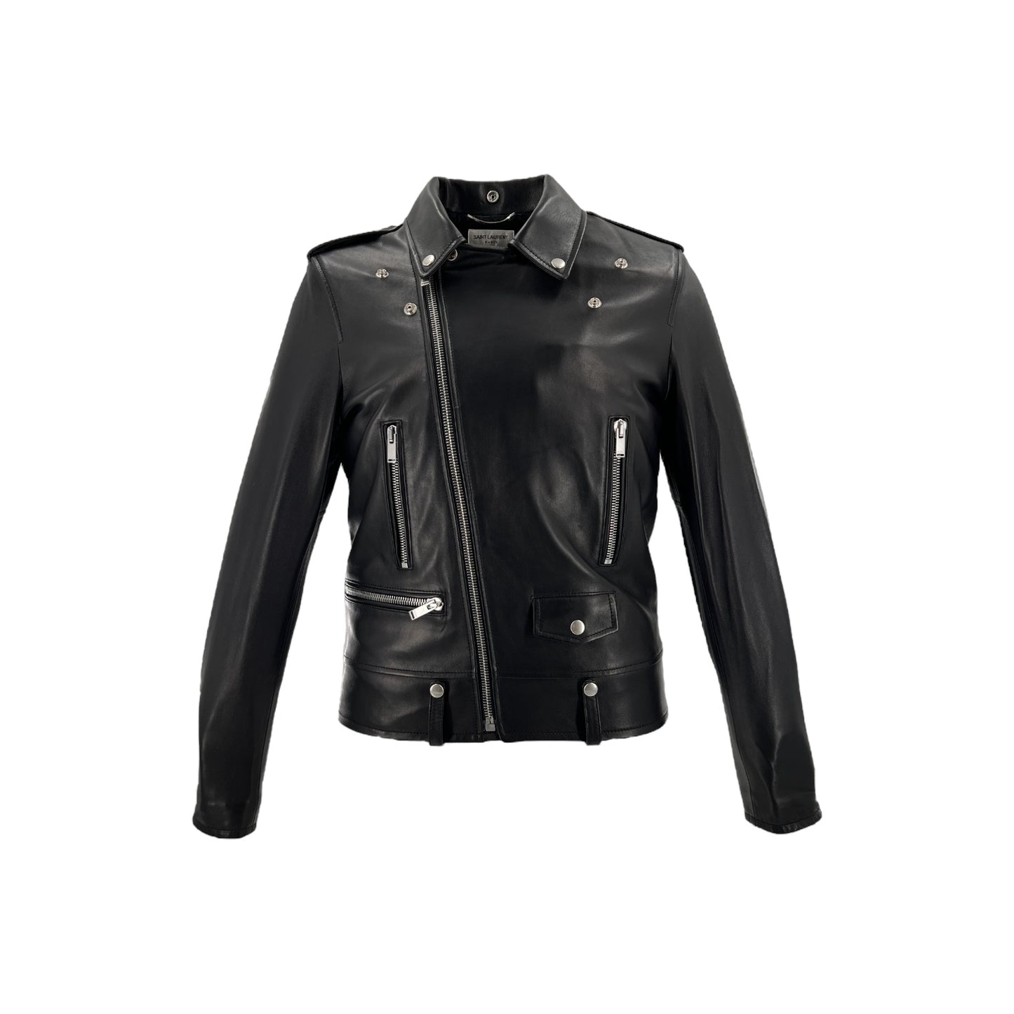 Saint Laurent Paris - L01 Motorcycle Jacket In Black Lambskin