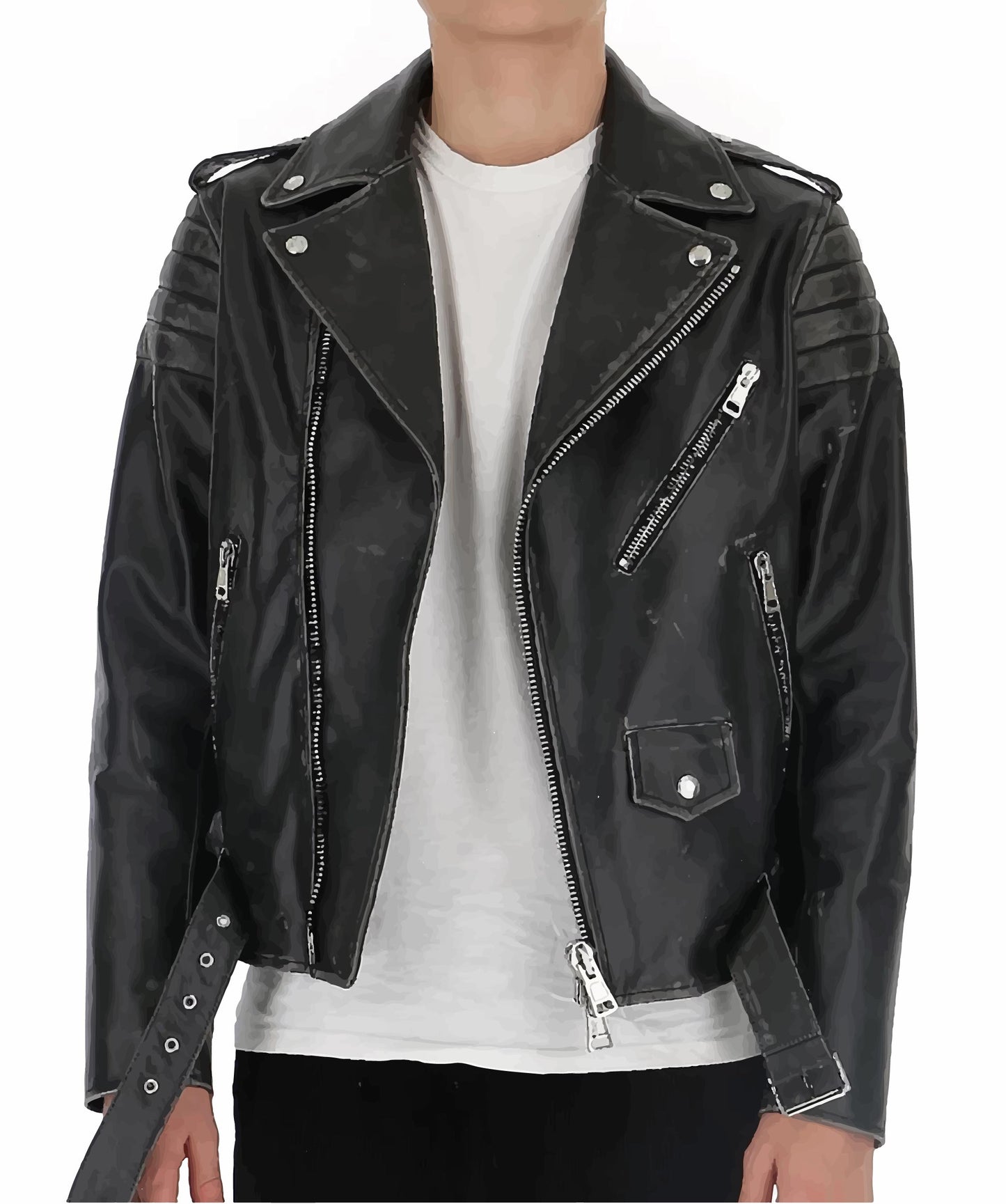 Valentino x Undercover - Retro Leather Biker Jacket